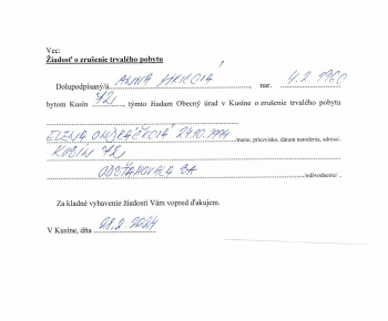 Aktuality / Zrušenie TP Ondráčková Elena - foto