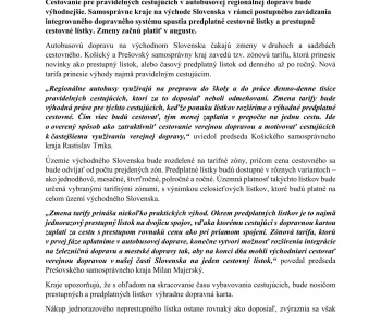 Aktuality / OZNAM - Zmeny v regionálnej autobusovej doprave - foto