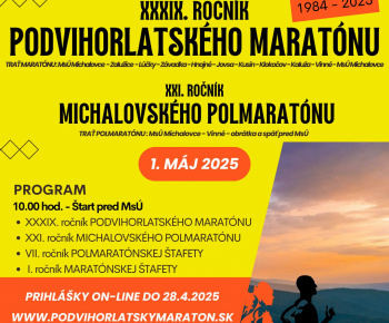 Aktuality / 39. ročník Podvihorlatský Maratón, 21. ročník Michalovský polmaratón, 7. ročník Michalovská polmaratónska štafeta a 1. ročník Maratónska štafeta - foto