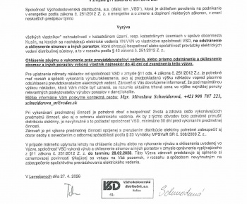 Aktuality / výzva oklesnenia stromov VSD - foto