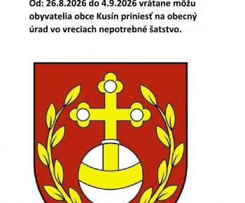 Aktuality / ZBER ŠATSTVA - foto